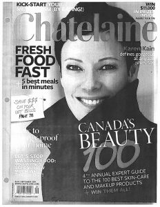 Portia Barriffe on the front page of Chatelaine magazine 