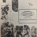 1975 Yearbook Page 4 - Same page with \\\"Our Thanks to Labatt\\\'s\\\" with more photos of various sports being played