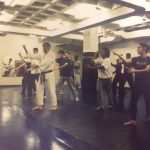 A photo of a karate class in 1999