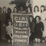 An old group photo of Women\'s Track and Field Team 1989-90
