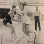 An old photo of female basketball players