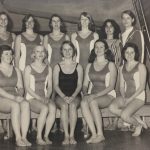 An old photo of Women\'s swimming team