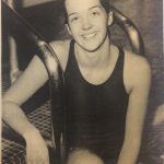 An old photo of a female swimmer