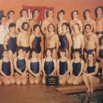 A group photo of York University Swim Team 1984-85