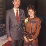 Dr. Bryce Taylor and a female award recepient