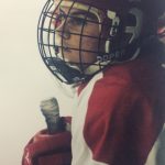 A shot of a female hockey player