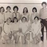 An old photo of Women\'s Badminton Team