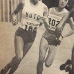 An old photo of female runners
