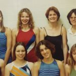 A small group photo of female swimmers