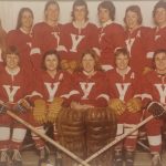 An old photo of York women\'s hockey team
