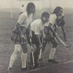 An old photo of female field hockey players