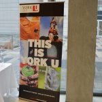 A photo of a \\\"This is York U\\\" banner