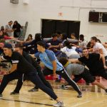 Students in a tug of war