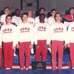 York Yeomen Gymnastics Team 1989-90 with Masaaki Naosaki