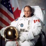 Steve MacLean in his astronaut suit